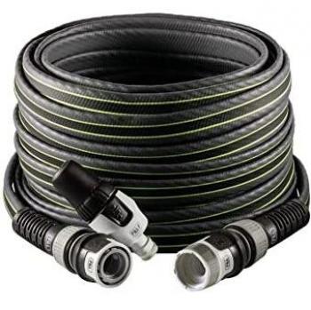 FITT FORCE - Manguera de agua de jardín de 5/8 pulgadas, compacta, ligera y resistente, para uso intensivo con lanza