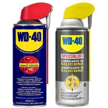 Wd 40 - Wd-40 - Lote Lubricante Wd40 Doble Accion 400Ml + Specialist Lubricante De Silicona 400Ml - Pack 2 Unidades Wd-40 - Wd 40