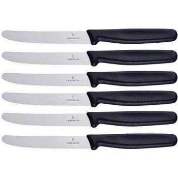 Victorinox 5.1133.6 - Juego de Cuchillos de Mesa, Color Negro