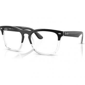 Ray-Ban RX4487V Steve 8193 Unisex Square Black Eyeglasses with Blue Light Block, Size 51, HSA/FSA Insurance Eligible