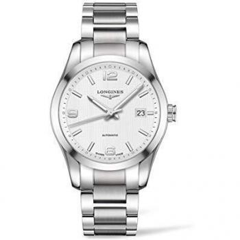 Longines Men's Steel Bracelet & Case Automatic White Dial Analog Watch L27854766