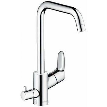 Grifo de cocina Hansgrohe Focus M41 260, monomando, chromado, caño alto giratorio y válvula de cierre para electrodomésticos