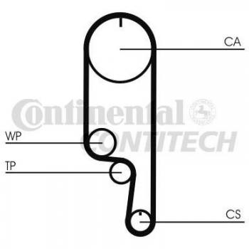 Correa dentada CONTITECH CT1008, tipo de producto: correa dentada, características: fabricada por CONTITECH, modelo CT1008