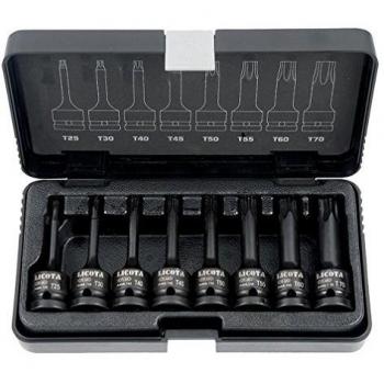 Salki 95441010 95441010-Estuche Vasos Impacto Macho torx 8 pcs, Metal, L