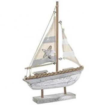 Figura Decorativa DKD Home Decor Gris de Madera y Poliéster (29 x 6 x 42 cm)