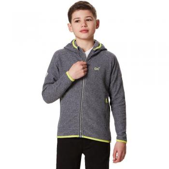 Regatta - Forro Polar con Capucha y Cremallera Completa para niños, Infantil, Color Rock Grey, tamaño 7-8