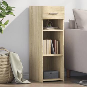 Aparador de madera multicapa roble Sonoma 30x42,5x93 cm Marrón