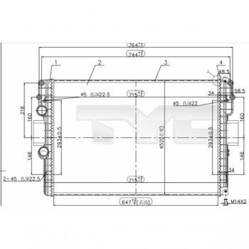 Radiador de refrigeración del motor TYC 715-0006-R