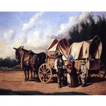 12 x 22,86 cm Impresionismo otros OdsanArt Post 'con tapa vagón con Negro Familia' por William Aiken Walker Fine Art Prints de alta calidad sobre lienzo