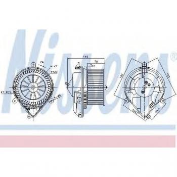 Ventilador habitáculo NISSENS 87175 - Ventilador interior para automóviles, compatible con diversas marcas y modelos, diseñado para proporcionar un flujo de aire óptimo en el interior del vehículo, fácil instalación, alta durabilidad y eficiencia