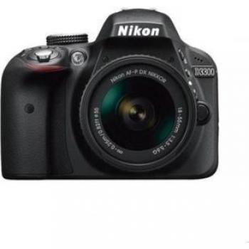 Nikon 999D3300P5 - Kit camara digital reflex nikon d3300 negro 24.2mp afp dx18-55g no vr/ afs dx 55-200g vr + mochila + libro + chaleco