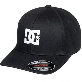 DC Shoes Cap Star-Gorra Flexfit para Chicos 8-16, Niños, 1SZ, Negro
