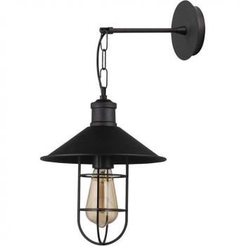 Aplique de pared WELLHOME, estructura de metal color negro