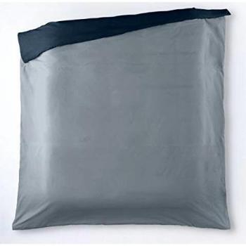 ESTELA - Funda nórdica Liso Bicolor 200 Hilos algodón Peinado, Color Perla-Acero - Cama de 180/200 cm. - 100% Algodón - 200 Hilos