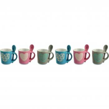 Satur Taza Moka 6 Piezas Romance Multicolor