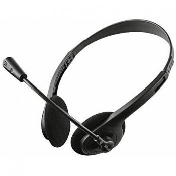 Trust Ziva - Auriculares con micrófono para ordenador, color negro