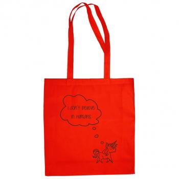 Bolsa de algodón y yute, diseño de unicornio bebé, estilo hipster, ideal para hacer la compra rojo 10 L