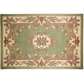 Alfombra tradicional con diseño floral de Flair Rugs , 100% lana, Verde, 120 x 180 cm