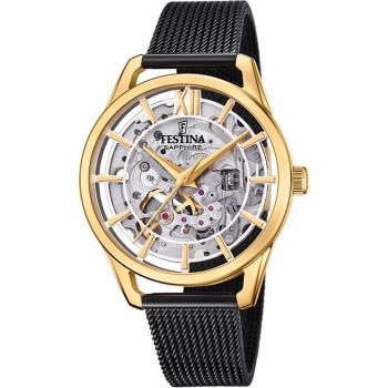 Reloj Festina F20629/2 Automatic Skeleton para Mujer de Acero Negro