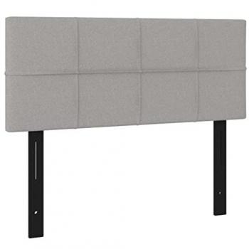 Cabecero de tela gris claro 100x5x78/88 cm Vidaxl