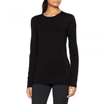 Icebreaker 200 Oasis LS Scoop Camiseta, Mujer, Negro, XS