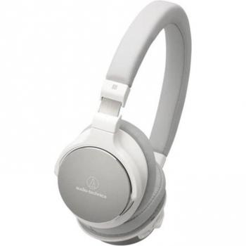 Audio-Technica ATH-SR5BT Wireless On-Ear Headphones with Microphone, White