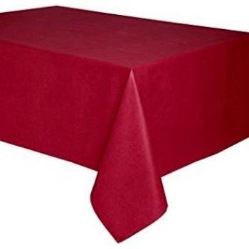 Mantel antimanchas redondo Olimpia 50% algodón 50% poliéster, resinado y con Teflón de Dupont® - D150 - Liso granate