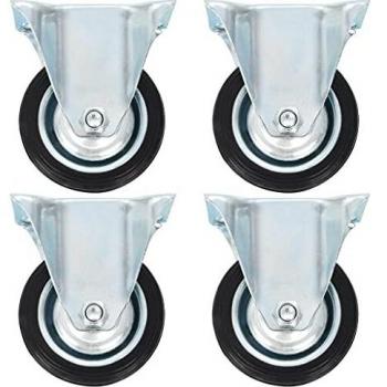 vidaXL Ruedas fijas 4 unidades 75 mm