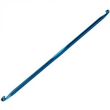 Prym Tunesische Häkelnadeln doppelseitig 25 cm 6,00 mm Aguja de ganchillo tunecino, Aluminio, turquesa, 6,0 mm