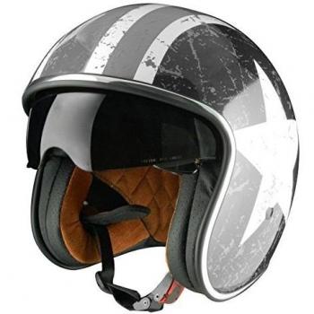 Origine Helmets Sprint Rebel Star Grey - Casco Abierta, Blanco/Gris, XL