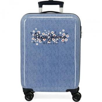 Maleta de Cabina Pepe Jeans Digital Hatty Rígida 55cm con Capacidad de 34L
