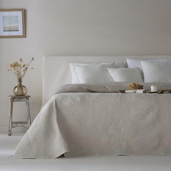 Colcha jacquard algodón Adriel Gris