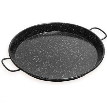 Paellera Valenciana Briebe Levante Inducción 50 cm Acero Esmaltado Negro 14 Raciones Fuego Gas Horno