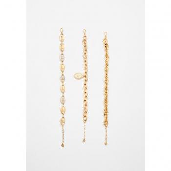 Gold Charm Bracelet Set of 3