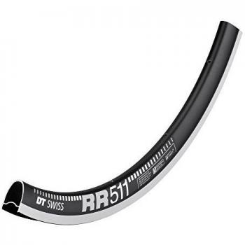 DT Swiss RR 511 28 Road Bike Rim, 32H, Black, Lightweight (533g)