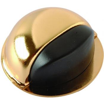 Tope Adhesivo para Puertas de Acero Dorado, Forma Ovalada, Brinox