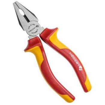 Pinza plana Hogert Technik HT1P903 - Pinza de precisión con mangos ergonómicos y acabado en acero inoxidable