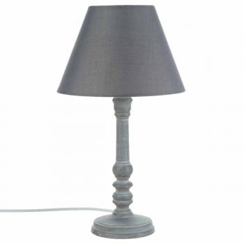 LÁMPARA DE MADERA GRIS H.36CM