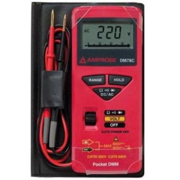 Multímetro Digital de Bolsillo Amprobe DM78C, Tamaño Tarjeta de Crédito, 3200 Cuentas