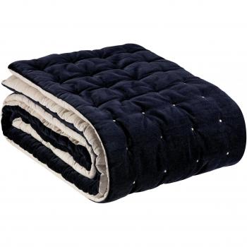 Caminito de cama liso Vivaraise Elise 90 x 240 cm color cobalto