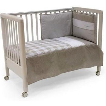 Cambrass Bebe - Juego de colcha I/V + protector, 60 x 120 cm, color gris