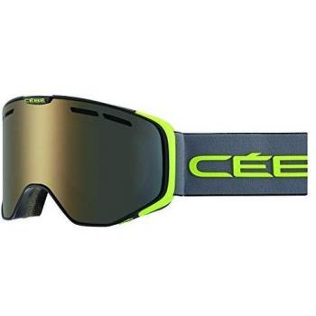 Cébé Versus Máscaras, Unisex Adulto, Mate Negro Gris Lima/Oscuro Gris Flash Oro, Grande