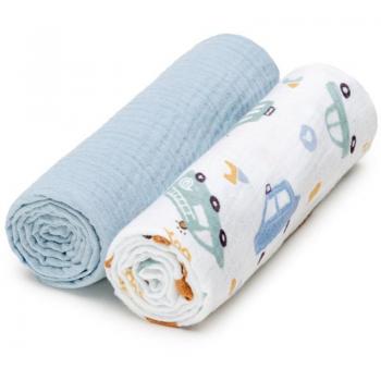 T-TOMI BIO Muslin Cloth Diapers Traffic 65x65 cm 2 Pack