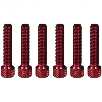 Puig 0258R Blister 6 Tornillos, M6, 30 mm, Color Rojo