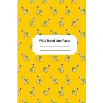 Baby alpaca theme wide ruled line paper 4