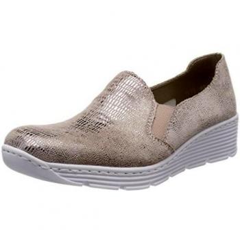Rieker Women's 587B0 Loafer, Beige Ginger 62, 7.5 UK