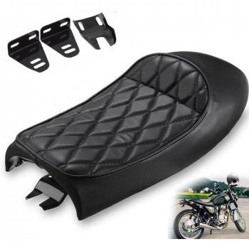 triclicks Negro motocicleta Hump Vintage Retro Cafe Racer Asiento Asiento Sillín Asiento Bancos asientos para Honda CB CB350 CB450 CB750 Yamaha SR XJ Suzuki GS