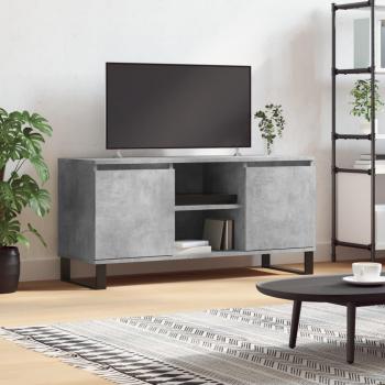 Mueble para TV de hormigón gris y madera multicapa 104x35x50 cm