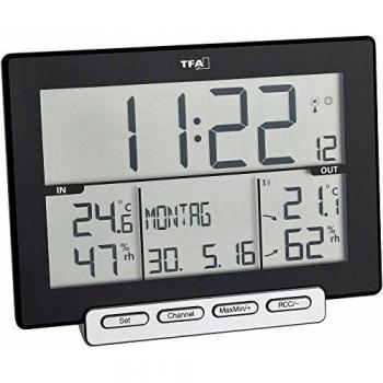 Tfa dostmann de radio termica de higrometro trinity negro 157x 117x 43cm 30305801