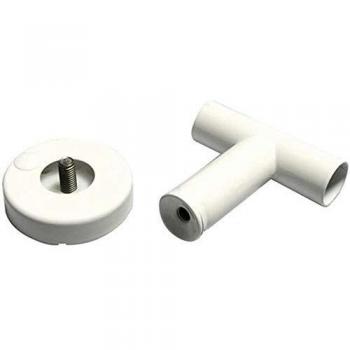 Conector en T con fijación a pared para baño de discapacitados